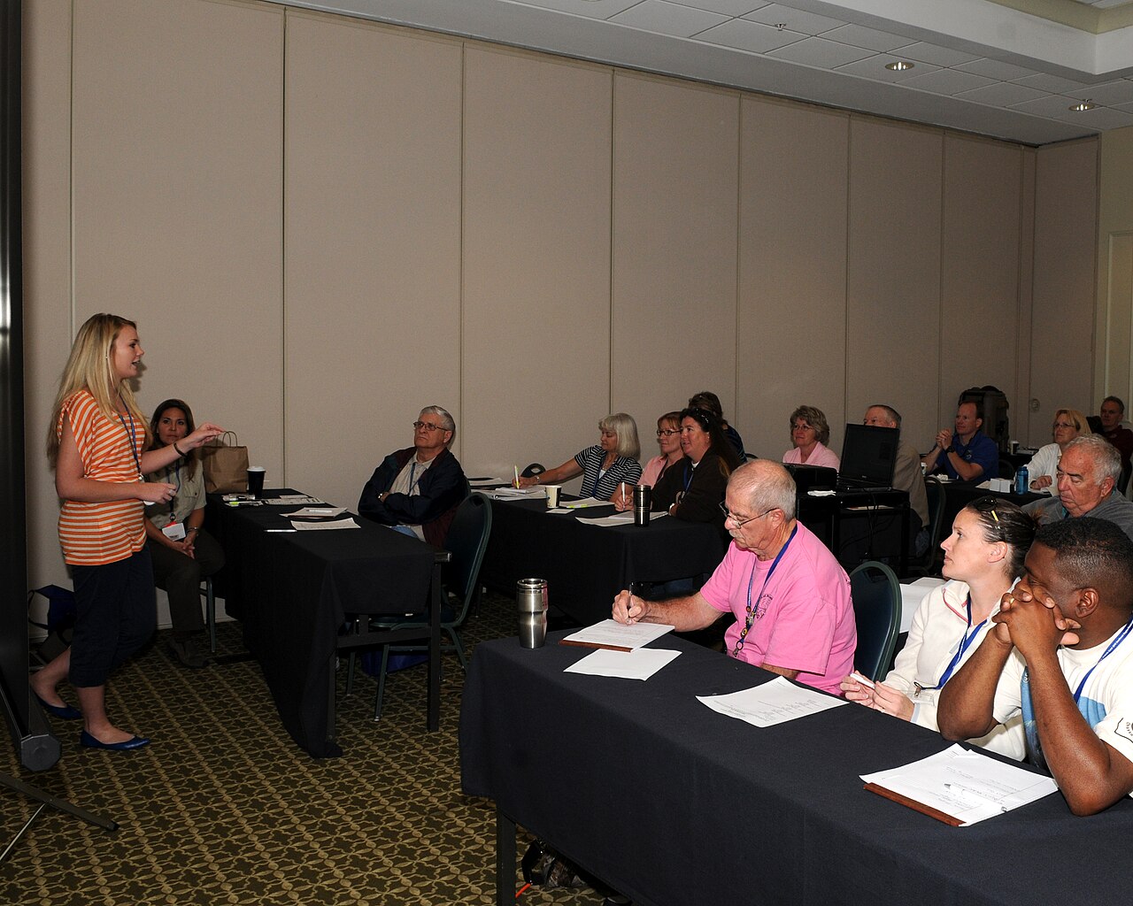 Friends taking part in a shared community workshop